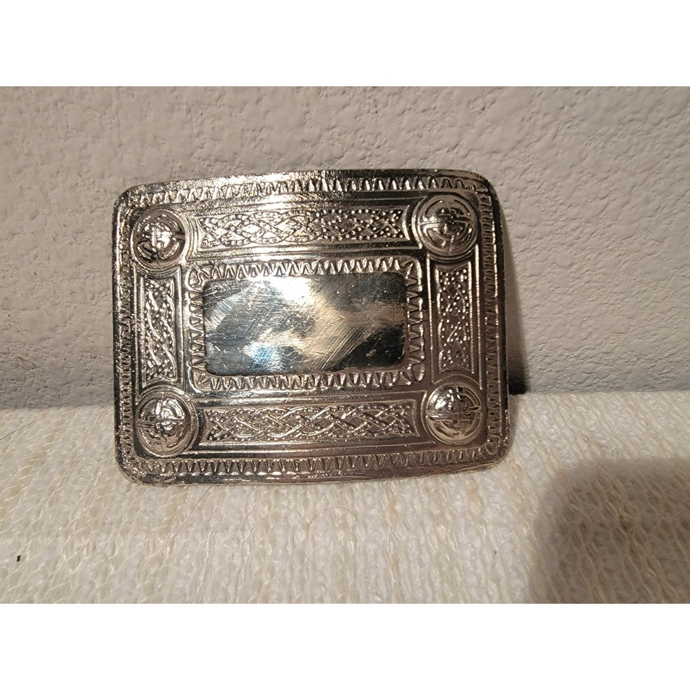 Silver Decorative Western-Style Men's Belt Buckle